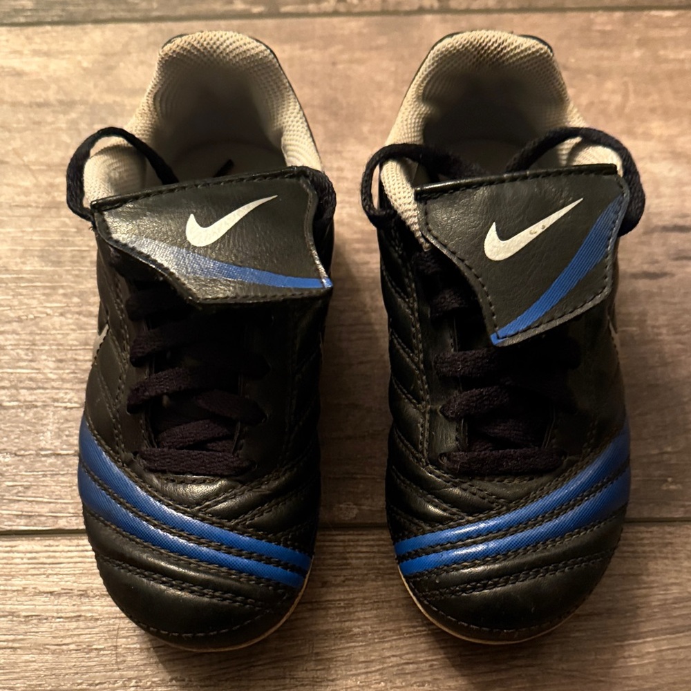 Nike Kids Black and Blue Soccer Cleats
